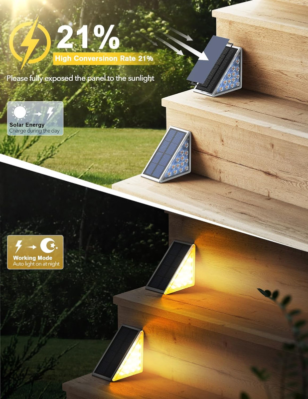 AUDLES LED Solar Step Lights in Outdoor Lighting in Gatineau - Image 2
