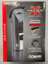 CONAIR MaxCut Cordless Smart Adjust Clipper Haircut Grooming Kit