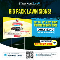 Make Big Noise with Snowball's Mini Pack Lawn Signs!