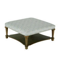 Darcy Square Exposed Wood Cocktail Ottoman