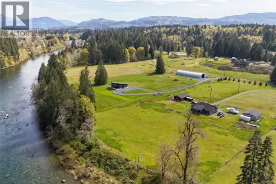 Extremely rare opportunity to own your own waterfront acreage! 5.3 riverfront acres on the Somass Ri...