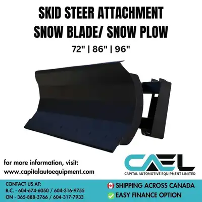 Brand New Skid Steer Snow Plow/Dozer Blade - Multiple Sizes Available! As Low As $1,399! Perfect for...