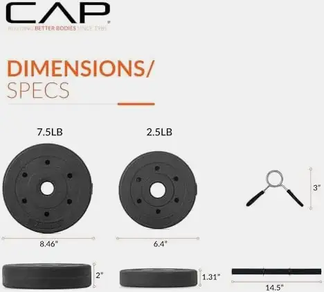 CAP Adjustable Cement Dumbbells - 40 lb Set in Exercise Equipment in Ottawa - Image 4