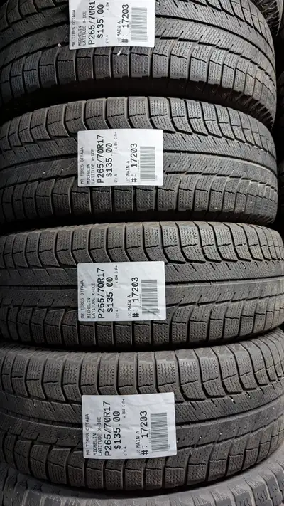 SET OF 4X P265/70R17 265/70/17 MICHELIN LATITUDE X-ICE TAG # 17203 ** Please read details below ** M...