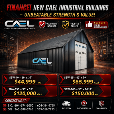 Finance!New CAEL Industrial Buildings Certified &Warranty &Finance 44,999 CAEL Steel Buildings Built...