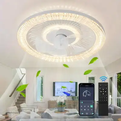 *BNIB!* Spnoid Ceiling Fan with Lights and Remote Bladeless Fan., View more