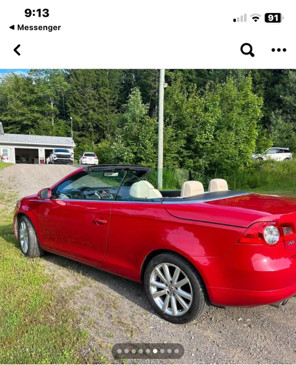 Candy apple red Convertible Ford, Eos