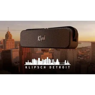 Klipsch Detroit Portable Bluetooth Speaker with Powerful Sound, View more