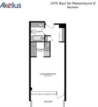 Akelius studio apartment for rent. Located near Du Fort in the Downtown - Guy Concordia neighborhood... (image 7)