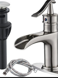 NeierThodore Bathroom Sink Faucets with Drain Assembly with Over