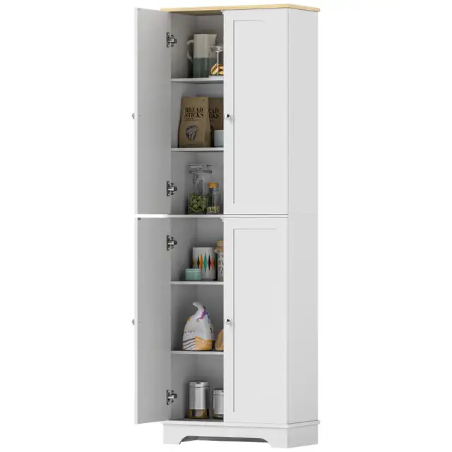 72" Tall Pantry Cabinet, Kitchen Pantry Cabinet with Adjustable in Home Décor & Accents in City of Toronto - Image 2