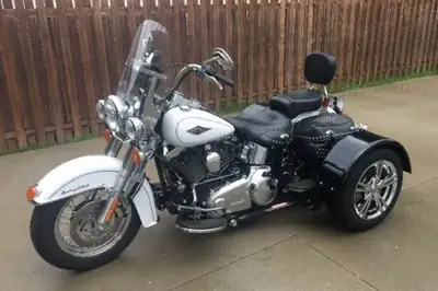 Harley Davidson Heritage Softail with trike conversion. This conversion was made specifically for th...