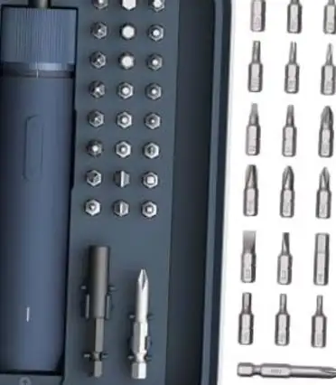 Cordless Power Screwdriver - 25 S2 Bits, LED Light, View more