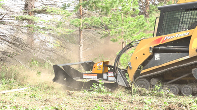Clear and mulch the heaviest brush, grass, and trees with the Mega Mower X Industrial Open Front Bru...