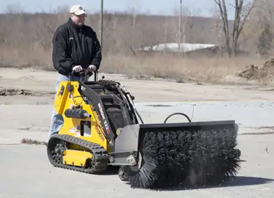 Angles brooms are used for sweeping material off of and cleaning surfaces. Also used for some snow r...