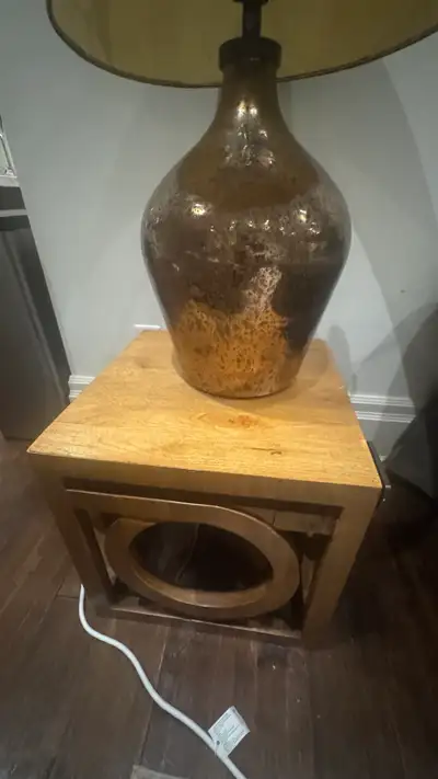 Pair of Decorative Wood Side / Lamp Tables, View more