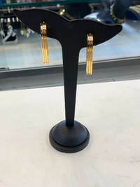 NEW! 10K Gold Paperclip Hoops Earrings