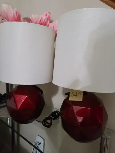 Brand New table lamps set of 2 Same height lamps- for $65 00 never used Please txt pr email only 403...