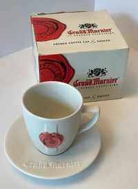 Vintage Grand Marnier French Coffee Cup and Saucer set (NEW)