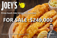 FOR SALE - JOEY'S FRANCHISED LOCATION IN EDMONTON