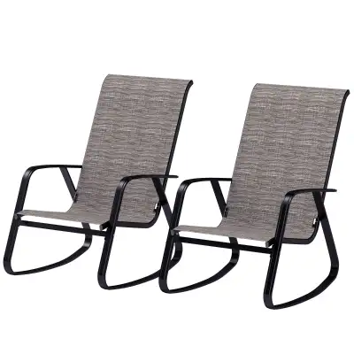 Set of 2 Patio Rocking Chairs, Outdoor Rocking Chairs with High, View more