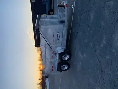 2025 BRIMAR 6X12 GALVANIZED DEBRIS TRAILER 12K , 44" SIDES , SPRING ASSIST TARP WITH ARMS, RAMPS $ 2...
