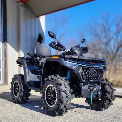 2026 CFMOTO CFORCE 800 TOURING - Nebula Black WHEEL AND TIRE UPDRADE: 28 MOOSE AGGRO TIRES 14 VISION...