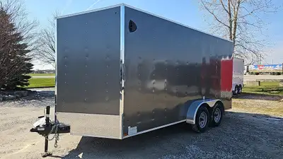 Width: 7' Length: 16' Height: 84in. GVWR: 3175KG/7000LBS Axle Type: Tandem Frame: Steel Tire Size: 1...