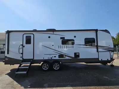 The 2025 Rockwood 2606WS is a popular model with the rear bathroom the full width of the trailer. Di...
