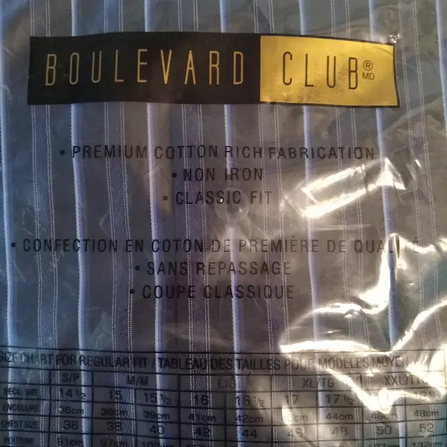 Boulevard Club XL Tall Shirt Long Sleeve  Spill Resist 17-17 1/2 in Men's in Belleville - Image 9