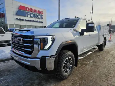2024 GMC Sierra 3500HD 4WD Crew Cab 172" SLE, 6.6L V8 Gas, New SERVICE BODY, SLE Convenience Package...
