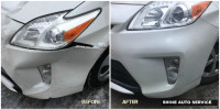 Auto body repair bumper dent scratches crack rust repair
