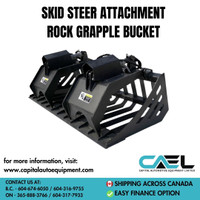 New Skid Steer Attachment 72 Rock Skeleton Grapple bucket