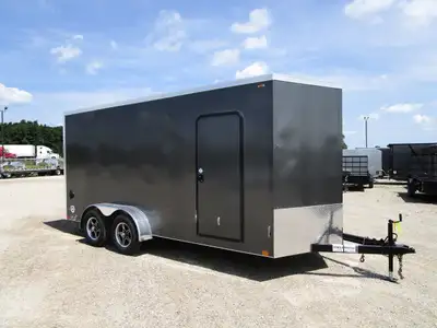 Legend Steel Enclosed 5,6,7 Wide Trailers 7' x 14' starting at $10,070.00 or $201.38/month! One piec...