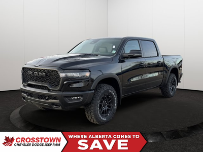 This 2026 RAM 1500 REBEL CREW CAB 4X4 has the following options Lux Leather Trimmed Bucket Seats, Re...