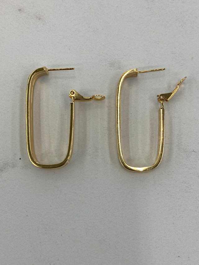 NEW! 10K Gold Paperclip Hoops Earrings in Jewellery & Watches in City of Toronto - Image 4