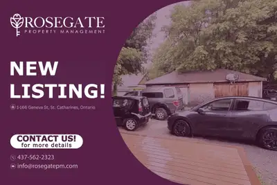 All-Inclusive 2-Bedroom Apartment with Backyard Deck – St. Catharines Welcome to 1–166 Geneva Street...
