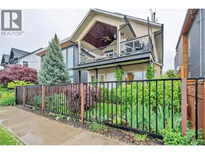 Just steps from Okanagan Lake, this beautifully renovated 2-bedroom plus office duplex offers modern...