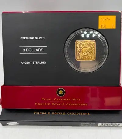 2006 Canadian $3 .925 Sterling Silver Beaver Coin with 24k Gold Finish In Original Case $ 50+tax Ite...