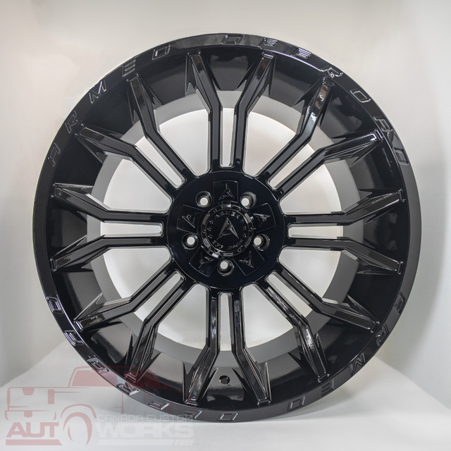 NEW DESIGN! ARMED HAVOC! 8 BOLT 22X12 GLOSS BLACK wheels! in Tires & Rims in Calgary