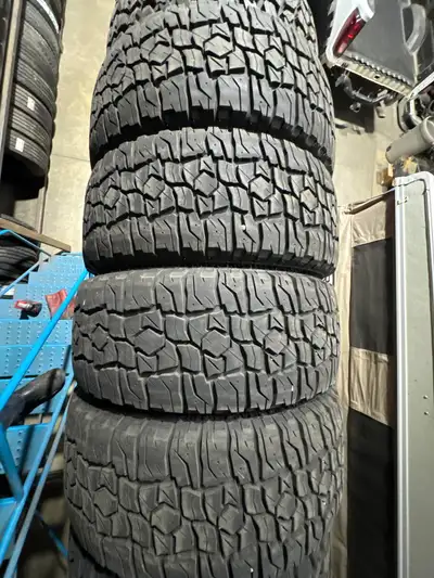 Four almost new 37x13.50R20LT SURE TRAC WIDE CLIMBER AWT tires. Load range E . Rubber nubbies still...