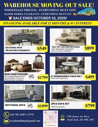 Floor models furniture clearance- EVERYTHING MUST GO!!!, View more