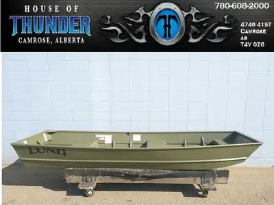 The 2025 Lund 1240 Jon Boat is a compact and rugged 12-foot aluminum utility boat tailored for shall...