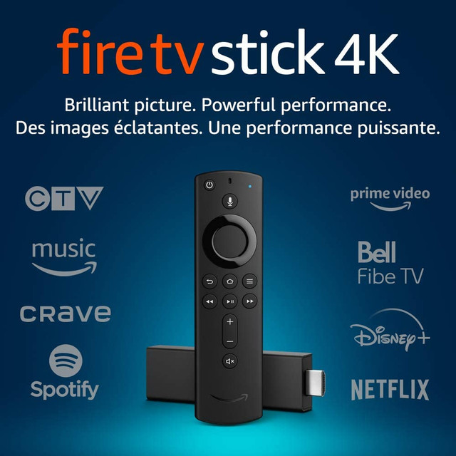 Fire TV Stick 4K streaming device with Alexa built in, Ultra HD, in General Electronics in Hamilton