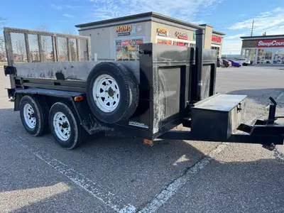 2021 6x10 combo dump with ramp gate dropped axles for easy loading tarp kit great condition ...