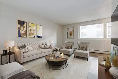 Amenities: Quiet Building • Air Conditioning • Heat & Water Included Suite & Building: Spacious bach...