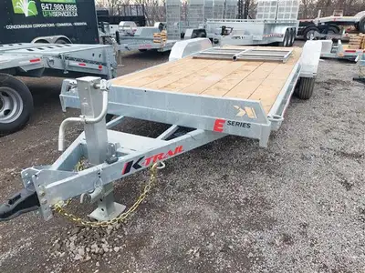 2026 K-Trail Equipment hauler 81x20 tandem axle with stand up ramps GVWR 14000lbs with a cargo capac...