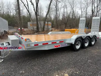 2026 N&N 20' TRI/AXLE EQUIPMENT FLOAT CERTIFIED GALVANIZED FRAME / SPRING SUSPENSION 3-7000 LB AXLES...