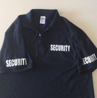 Security Black Polo Work Shirt XL - 2XL (BNIB)