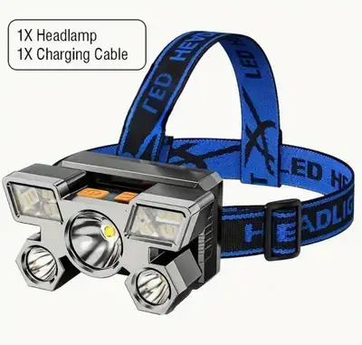 New Rechargeable Around Head LED Headlamp Headlight, View more